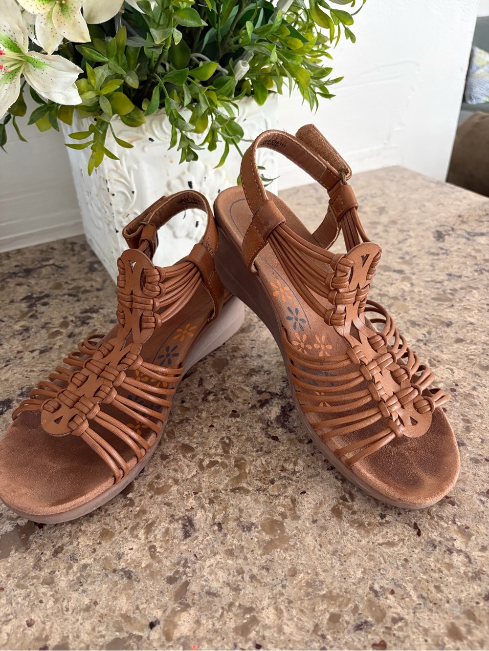 Baretraps Women's Brown Strappy Wedge Sandals - Comfortable Summer Style